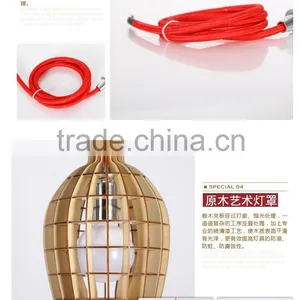 Wooden LED Pendant Light JK-8005B-33 Vintage Suspended Wood Pendant Light for Hotel/projects Decoration thumbnail-4
