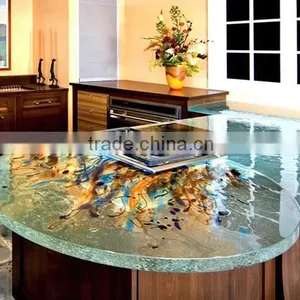 Factory Supply Decorative Glass Glass Partition for Kitchen Outdoor Glass Partition Living Room Partition Wall thumbnail-4