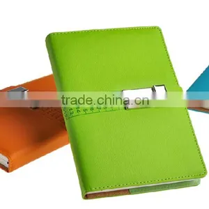 2016 New Design Promotion Pretty Leather Notebook With Lock & Pen thumbnail-3