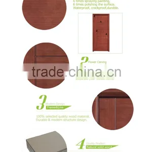 Top Fashion New Nature Teak Wood Main Door Designs Flat Wood Door in Guangzhou thumbnail-2