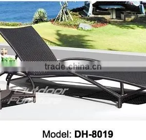 Brown Wicker Rattan Outdoor Furniture Sun Lounger(DH-8019) thumbnail-1