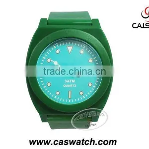 Colorful Navy Blue Cheap PVC Strap Watch thumbnail-1