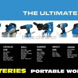 10PC CORDLESS POWER TOOL KIT 18 VOLT 3 X Li-Ion BATTERIES thumbnail-3