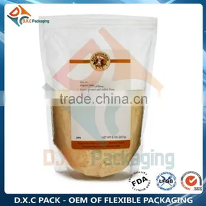 Transparent Plastic Stand Up Pouch With Zipper and Eurohole OnTop thumbnail-3