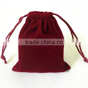 Custom Logo Embossed Drawstring Velvet Jewelry Pouch thumbnail-3