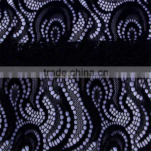 Heavy Black Cord Lace Fabric thumbnail-3