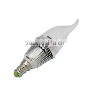 HUGEWIN 3w E14 Candle Light LED Bulb E14 Silver Color 90LM per Watt thumbnail-3