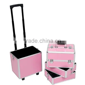 4 in 1 Makeup Nail Case Vanity Hairdressing Cosmetics Beauty Box Trolley thumbnail-4