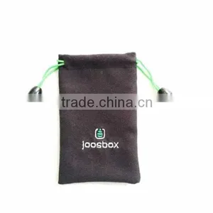 China OEM Embroidered Velvet Pouch Black thumbnail-1