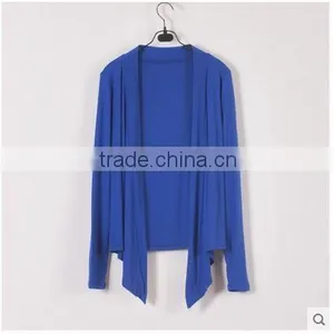 European Style Modal Female Long-sleeved Cardigan Jacket Air Conditioning Shirt Thin Coat Solid Color Women Cardigan thumbnail-1