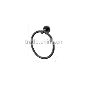 New Fashion All Black Bathroom Towel Ring Hangers Bathroom Accessories Sanitary Ware thumbnail-1