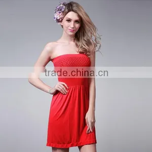 New Casual Style Strapless Sleeveless Slim Hype One-piece Ladies Dress thumbnail-1