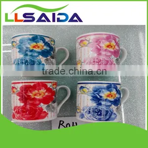6 OZ Porcelain Cup in Different Flowers thumbnail-1