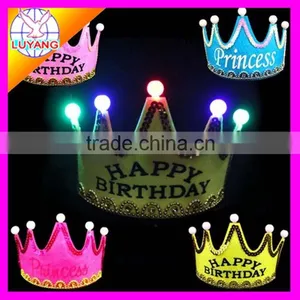 Kids Birthday LED Hat Ornaments Lyl001 thumbnail-1