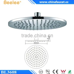 202mm Round Brass High Pressure Spray Water Saving Overhead Shower thumbnail-4