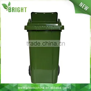 120L HDPE Wheeled Recycling Plastic Trash Can With Swing Lid thumbnail-1