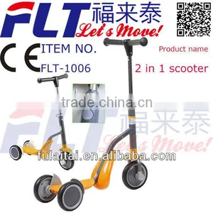 2013 Multifuction 2 in 1 Scooter Fashion Steel FLT-1006 Kids Kick Bike Scooter With EVA Wheel,the Best Gift for Kids thumbnail-1