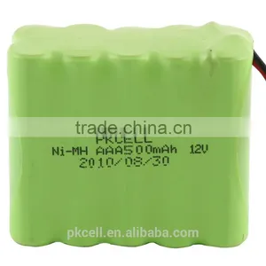 AAA 500mAh Nimh Rechargeable Battery Pack 12V With Wires thumbnail-1