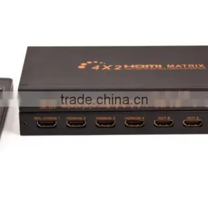 1.4 Version HDMI Switcher Matrix 4x2 Support 2k4k 3D thumbnail-1