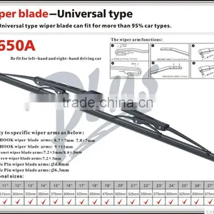 T650A Car Accessories Stainless Steel Frame Windshield Wiper Blade thumbnail-5