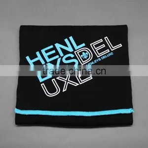 CUSTOM KNITTING PATTERN SCARF AND SNOOD WITH PRINTING LOGO thumbnail-3