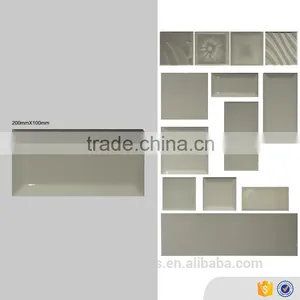 100x200 Bevel Surface Faux Brick Design Grey Bathroom Ceramic Wall Tile Cheap thumbnail-1