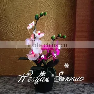 Wholesale Decorative Wedding Party Simulation Artificial Phalaenopsis Fake Butteryfly Orchid thumbnail-3