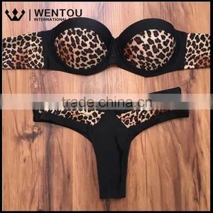 Summer Push Up Beach Print Leopard Bikini Swimwear 2016 thumbnail-2