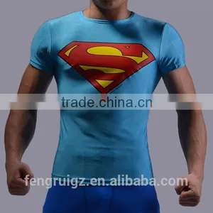 2016 Hot Sale Fitness Clothing,superman t Shirt High Quality Running Shirt China Wholesale Guangzhou thumbnail-2