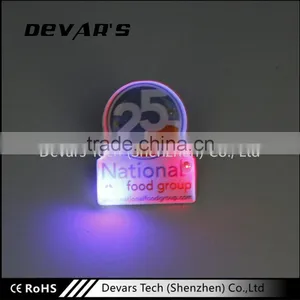 Promotional Customized Cheap Suit Custom Led Badge With Light thumbnail-2