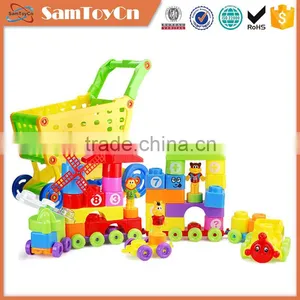 108PCS Creative Building Blocks Cart Toys Plastic Kids Blocks Toys thumbnail-1