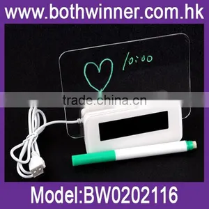Message Board Alarm Clock With 4 Port 2.0 USB HUB thumbnail-1