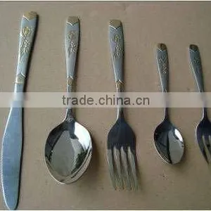 Gold Plated Spoon and Fork Dinner Set thumbnail-1