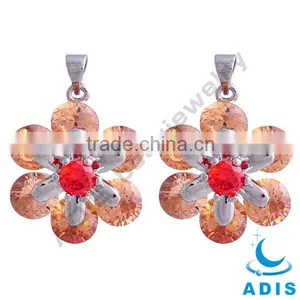 Brass Fashion Flower Design Pendant Jewelry thumbnail-1