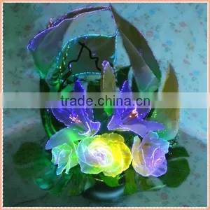 Optic Fiber Light Decoration / Rose & Calla & Lily / Artificial Plants thumbnail-1