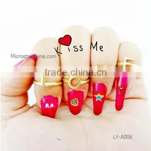 Girls High Quality in Stock Alloy 5PCS/set Cheap Bohemian Rings thumbnail-5