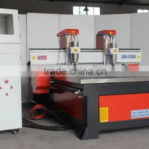 Double Z Double Head Wood Metal Stone CNC Router With Panasonic Servo Motor thumbnail-2