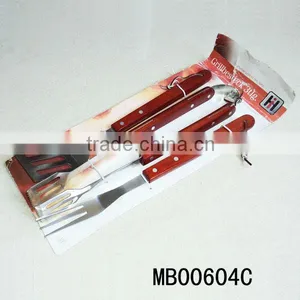 3 Pcs Snap on Bbq Grill Tool Set thumbnail-1