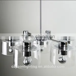 Modern Desingn Glass Shade Indoor Ceiling Lamp With Chandelier thumbnail-1