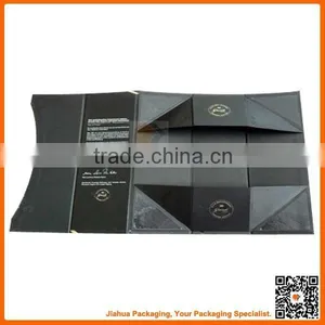 Black Flexible Folding Gift Box for Wine Packaging thumbnail-1