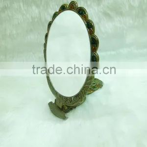 Vintage Style Bronze Cosmetic Pocket Mirror thumbnail-1