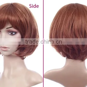 High Quality Brown Blond Pink Synthetic Lace Hair Wig Bob Women Short Cheap Wigs thumbnail-3