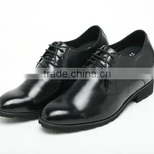 Black Genuine Leather Height Increasing Elevator Shoes for Men thumbnail-6