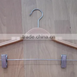 High Quality Manufacturer Laminated Hanger, Bottom Hanger With Metal Clips Laundry Hanger thumbnail-1