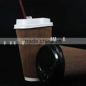 Disposable Ripple Wall 8oz 12oz 16oz 20oz Black Cappuccino Cup thumbnail-2