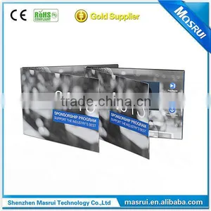 Hot Selling Customized Printing 2.4"-10.1" LCD / TFT Screen Greeting Card Video Greeting Card thumbnail-4