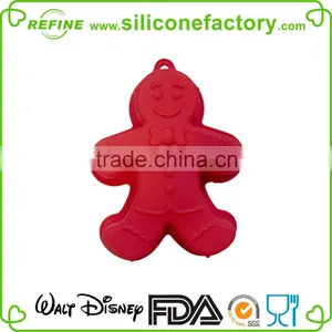 2015 Hot Sale Christmas Nonstick Silicone Cake Baking Mold in Ginger Shape thumbnail-1