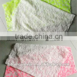 Fashion Fluorescent Floral Printed Fabric and Lace Scarfs thumbnail-1