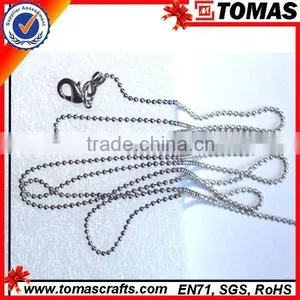 Guangzhou Custom Stainless Steel Ball Chain With Lobster Clasp thumbnail-1