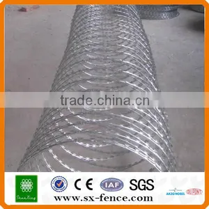 200g/m2 Hot Dipped Galvanized Concertina Razor Barbed Wire thumbnail-1